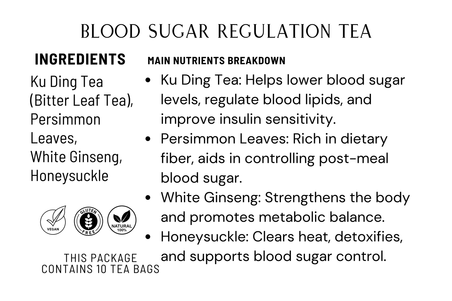 Blood Sugar Regulation Tea